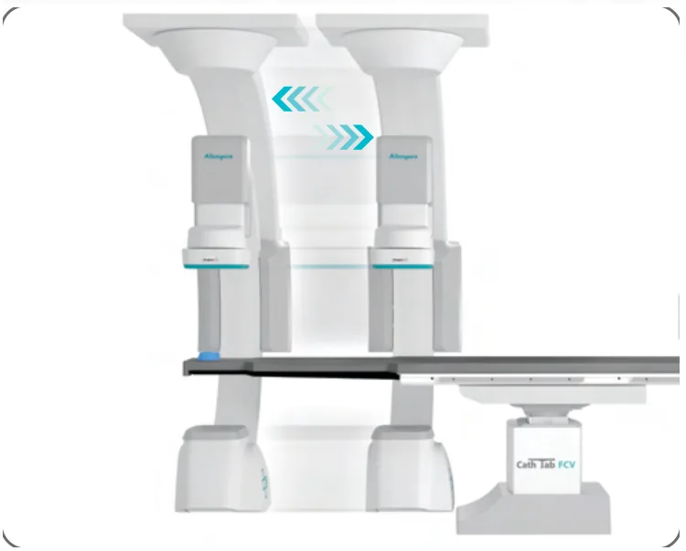 Proxima CS gantry moving along the table for a peripheral scan