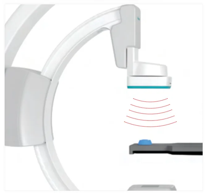 Anti-collision sensor on detector